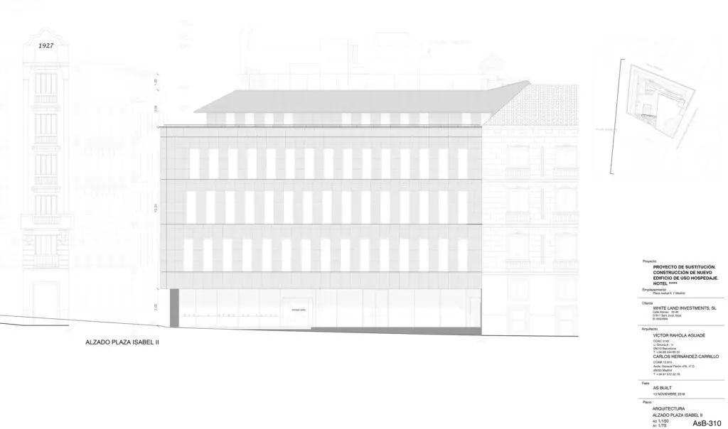 hotel ocean drive Madrid, proyecto arquitectura, Estudio b76