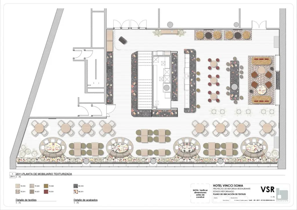 hoteles Vincci, calle goya, restaurante, Vincci soma, restaurante soma, Madrid, estudio b76