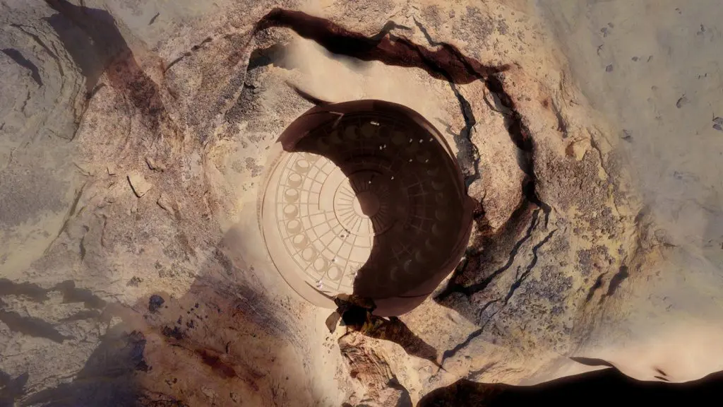 Infografía aérea del espacio central. Proyecto: Ateliers Jean Nouvel.